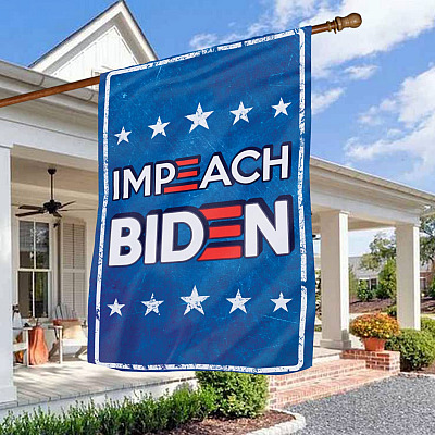 ImPeach Biden Let's Start Early Garden Flag - Biden Nursing Home Resident House Flag