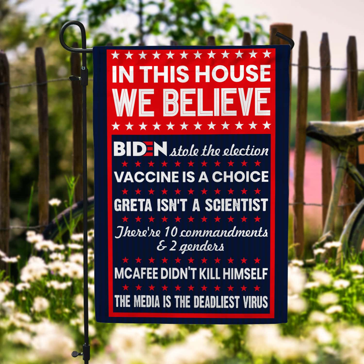 2LV. Stole Election FLAG Garden Flag Mockup 6