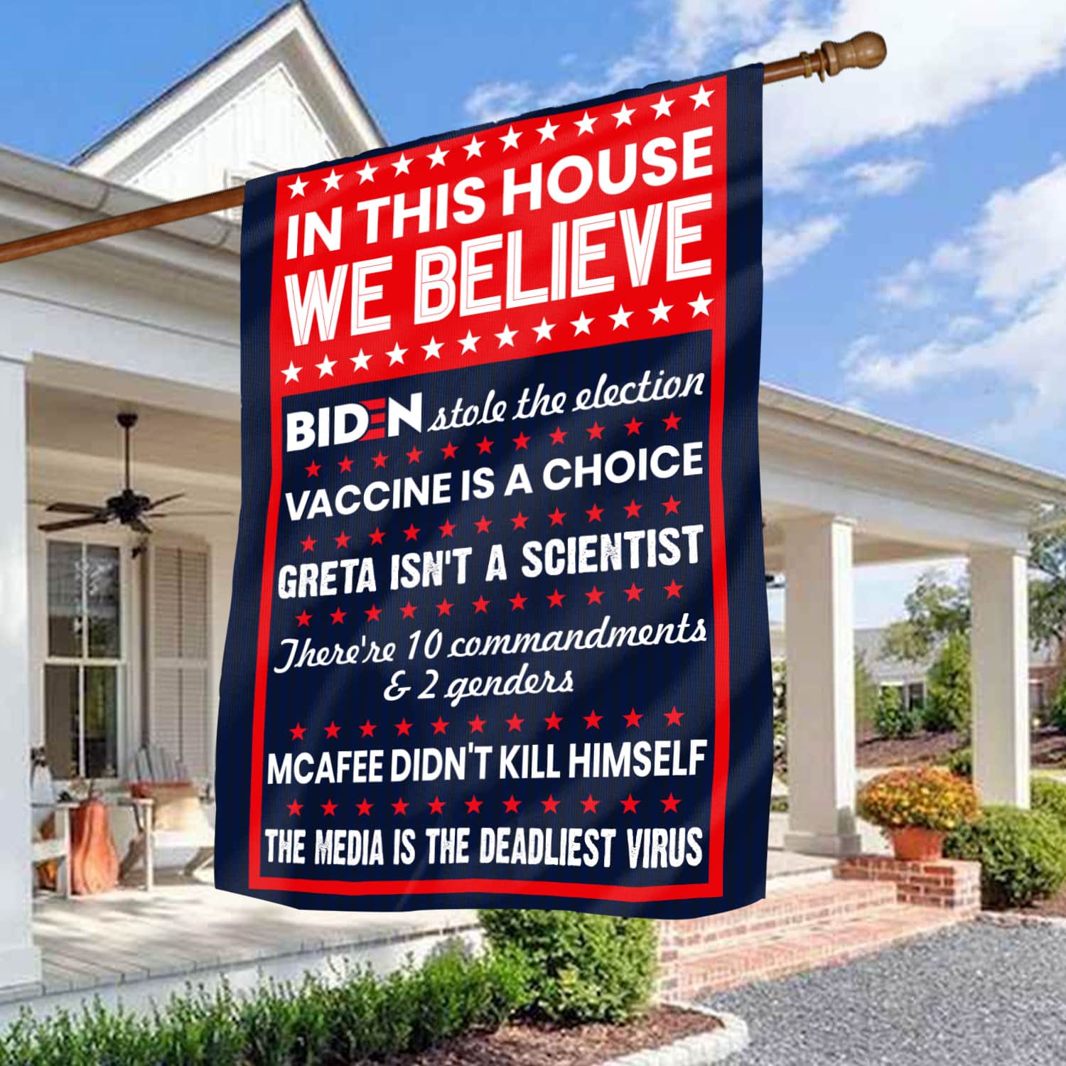 2LV. Stole Election FLAG House Flag Mockup 3