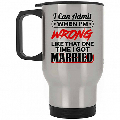 14 oz. Silver Travel Mug