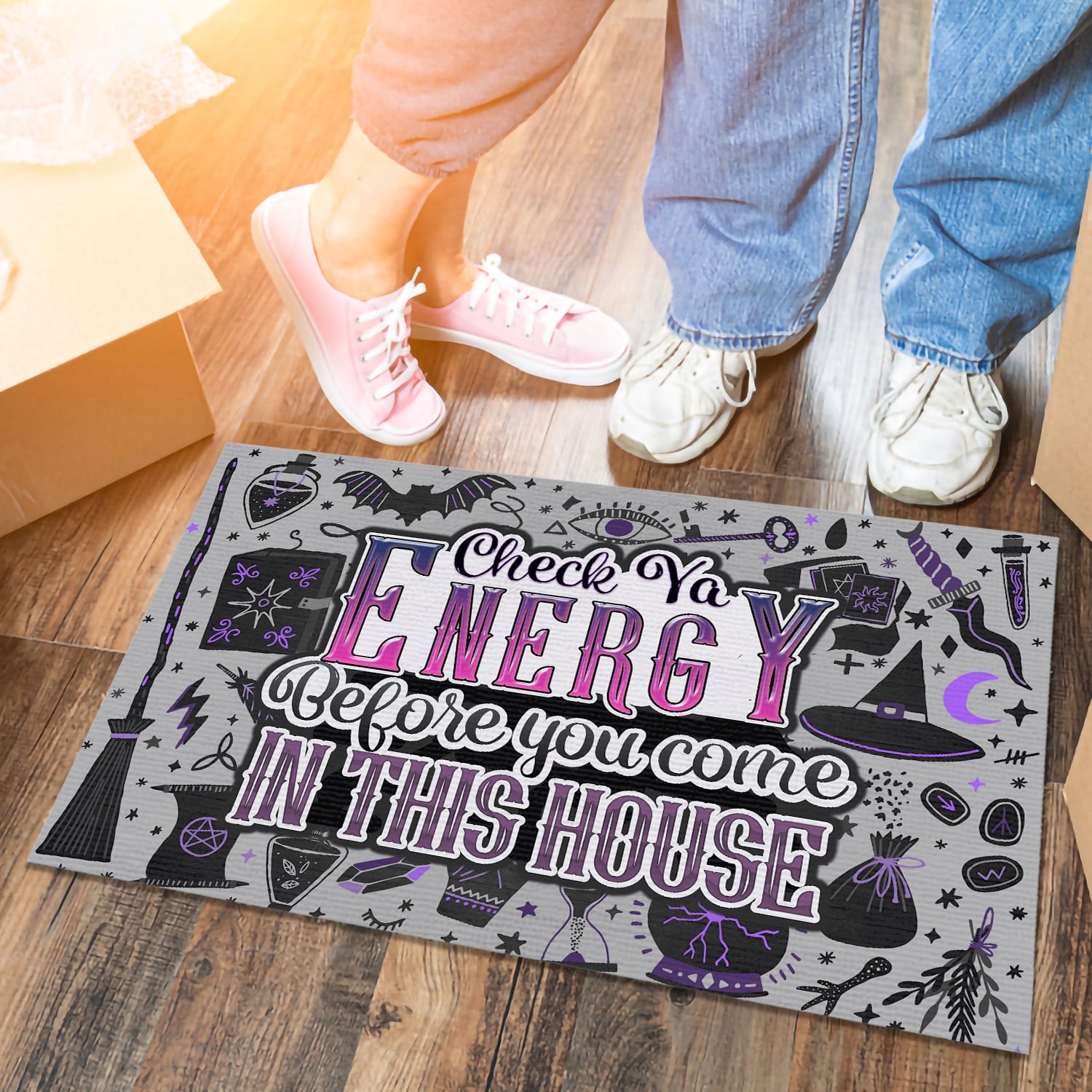 4LV. Check Ya Energy 2 Doormat mockup 6