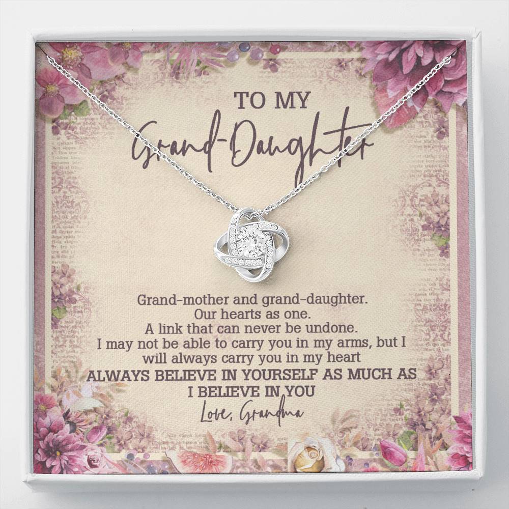 From Grandma To My Granddaughter A Link That Can Never Be Undone Love Knot Necklace - Love Knot Necklace From Grandma To My Granddaughter A Link That Can Never Be Undone Love Knot Necklace - Love Knot Necklace