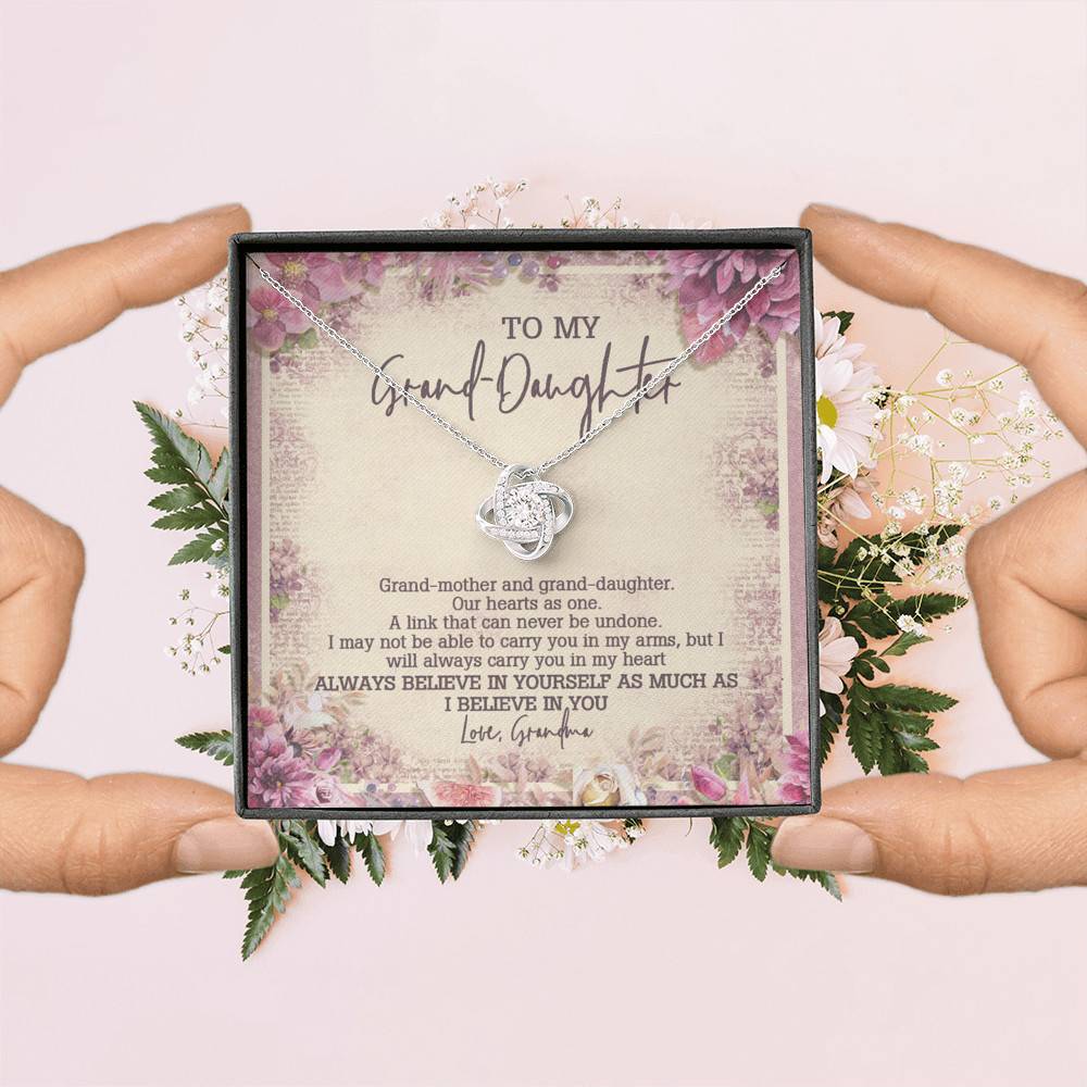 From Grandma To My Granddaughter A Link That Can Never Be Undone Love Knot Necklace From Grandma To My Granddaughter A Link That Can Never Be Undone Love Knot Necklace