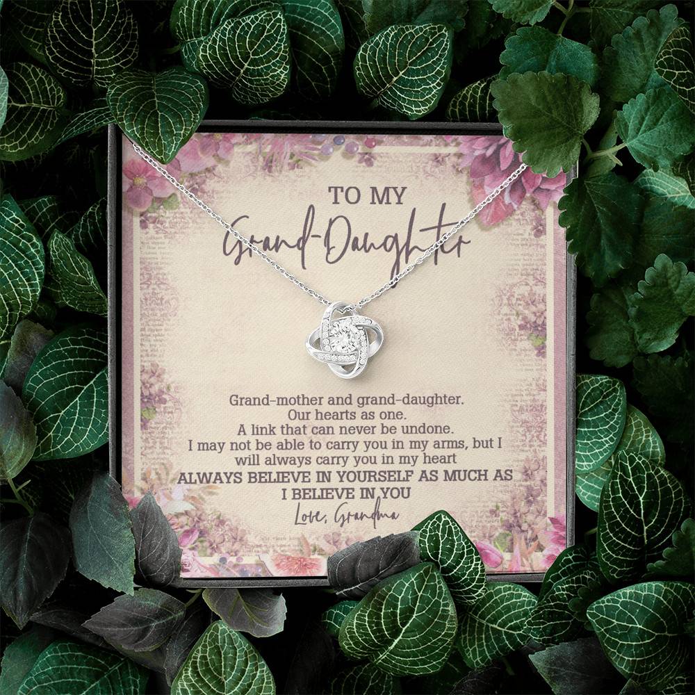 From Grandma To My Granddaughter A Link That Can Never Be Undone Love Knot Necklace From Grandma To My Granddaughter A Link That Can Never Be Undone Love Knot Necklace