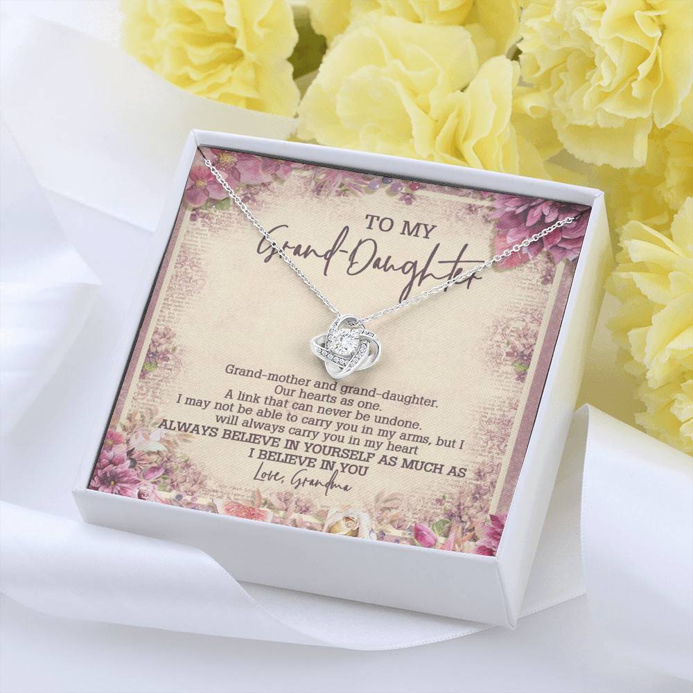 From Grandma To My Granddaughter A Link That Can Never Be Undone Love Knot Necklace From Grandma To My Granddaughter A Link That Can Never Be Undone Love Knot Necklace