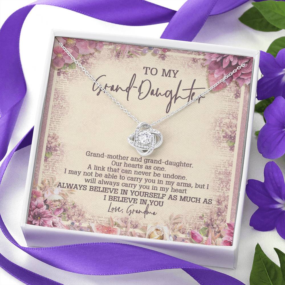 From Grandma To My Granddaughter A Link That Can Never Be Undone Love Knot Necklace From Grandma To My Granddaughter A Link That Can Never Be Undone Love Knot Necklace