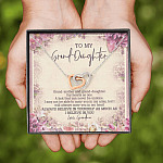 From Grandma To My Granddaughter A Link That Can Never Be Undone Interlocking Hearts Pendant Necklace