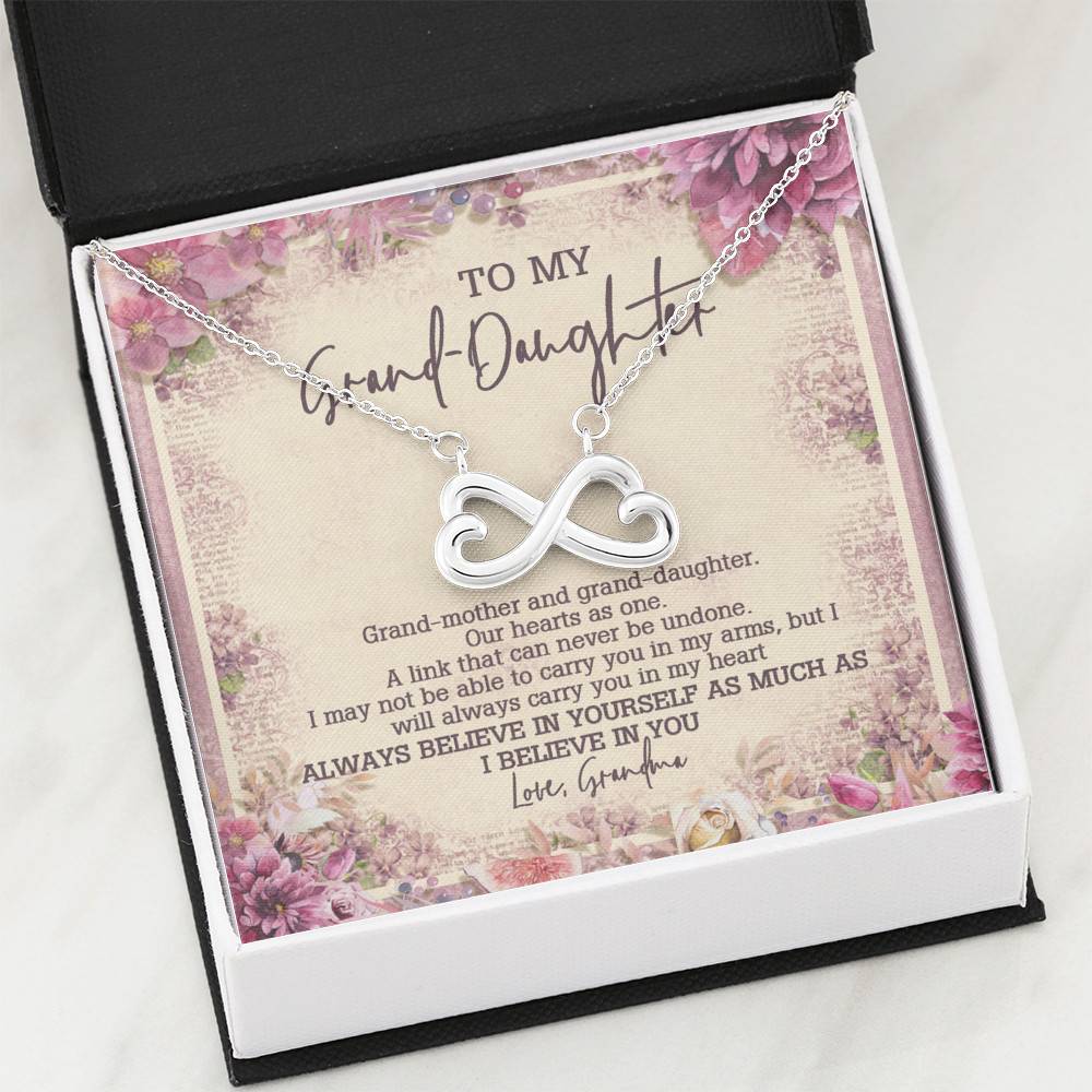 From Grandma To My Granddaughter A Link That Can Never Be Undone Infinity Heart Pendant Necklace From Grandma To My Granddaughter A Link That Can Never Be Undone Infinity Heart Pendant Necklace