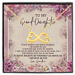 From Grandma To My Granddaughter A Link That Can Never Be Undone Infinity Heart Pendant Necklace