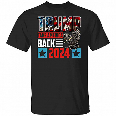Trump 2024 Eagle t, Black, Unisex T-Shirt