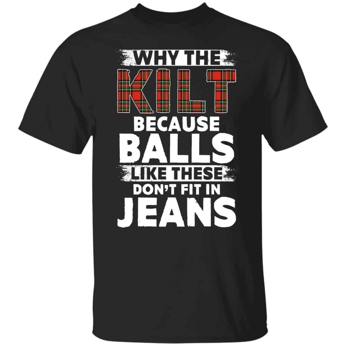 kilt, Black, Unisex T-Shirt