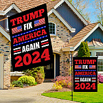 4KNG. Trump fix (flag) 30x40 Garden & House Mockup 3