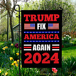 4KNG. Trump fix (flag) 30x40 Garden Flag Mockup 5