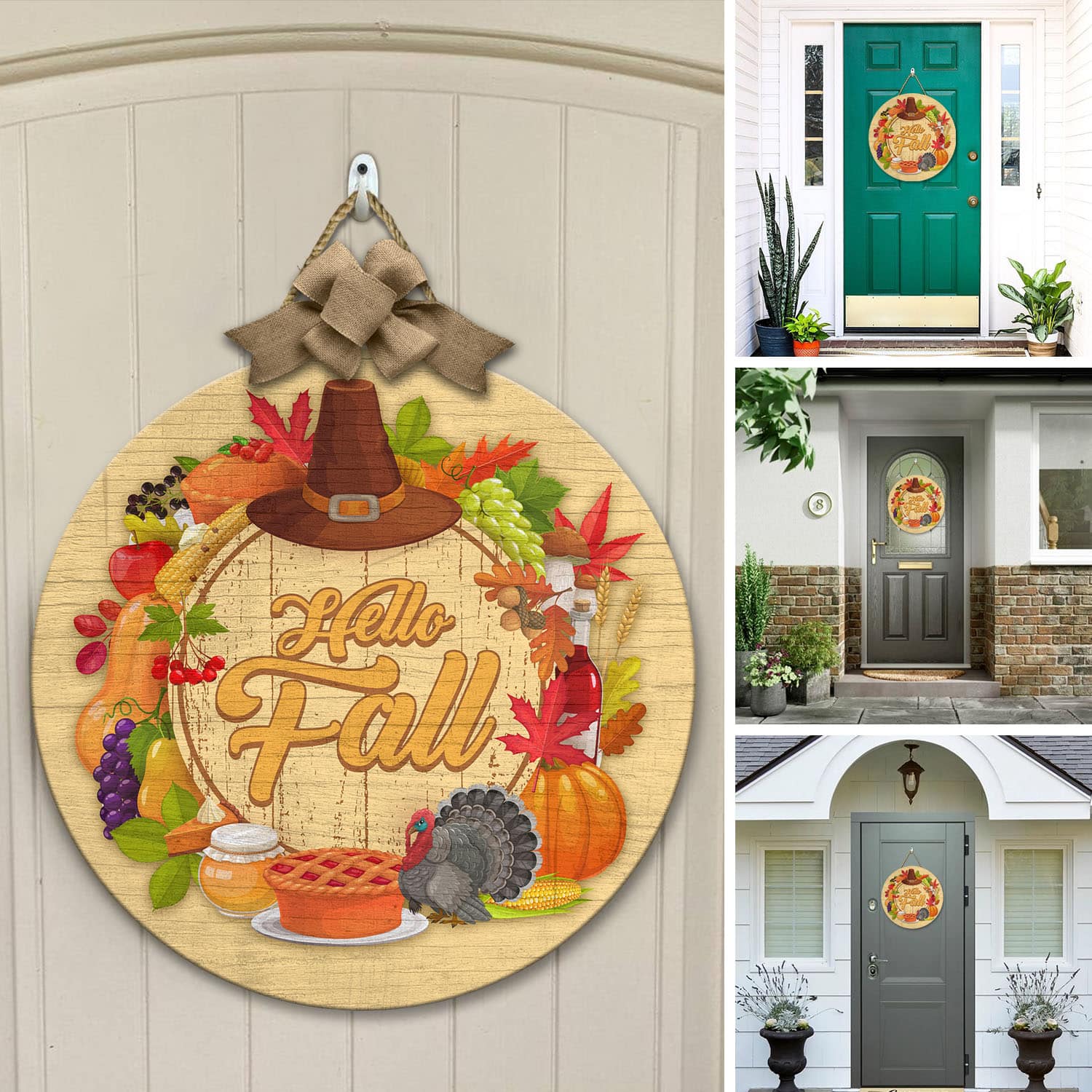 4O. Hello Fall (6) Door Sign Mockup 12