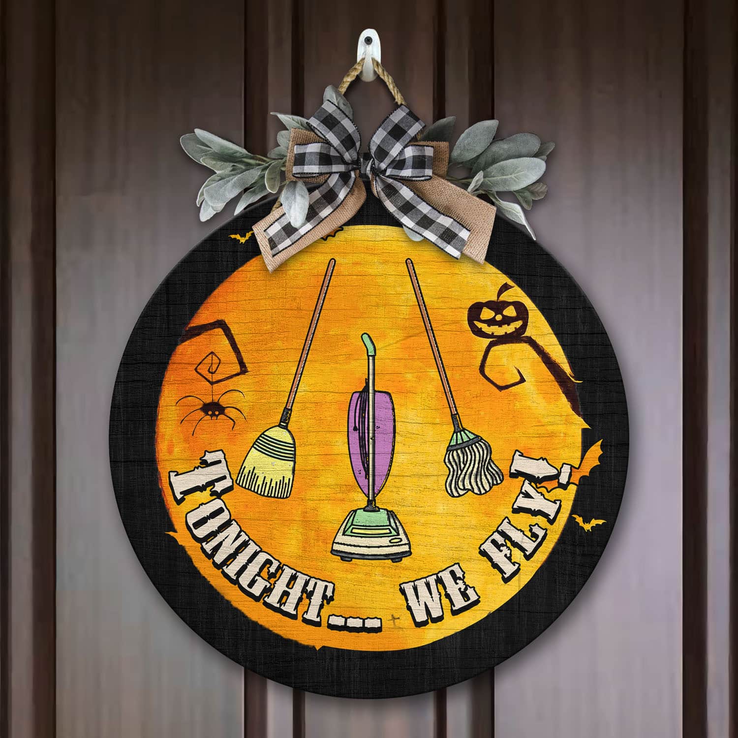 5O. Tonight We Fly (4) Door Sign Mockup 7