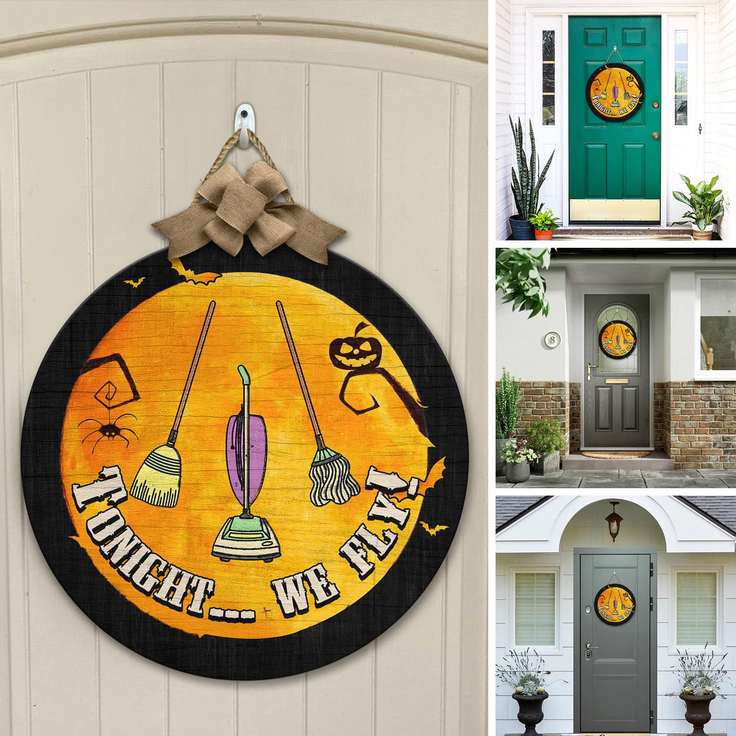 5O. Tonight We Fly (4) Door Sign Mockup 12