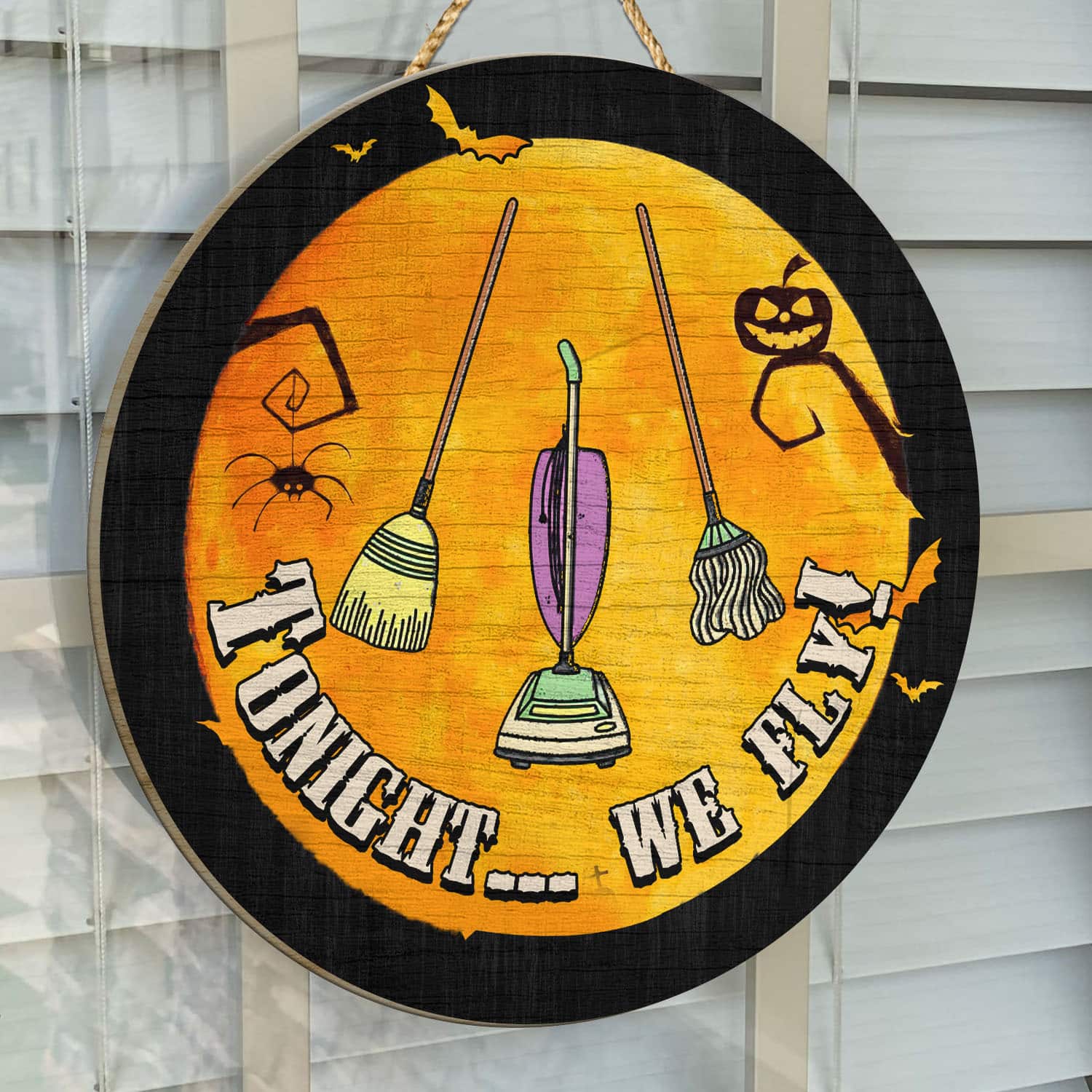 5O. Tonight We Fly (4) Door Sign Mockup 14