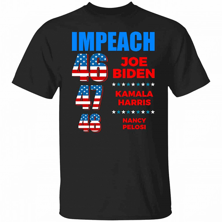 Impeach 46 47 48 tee, Black, Unisex T-Shirt
