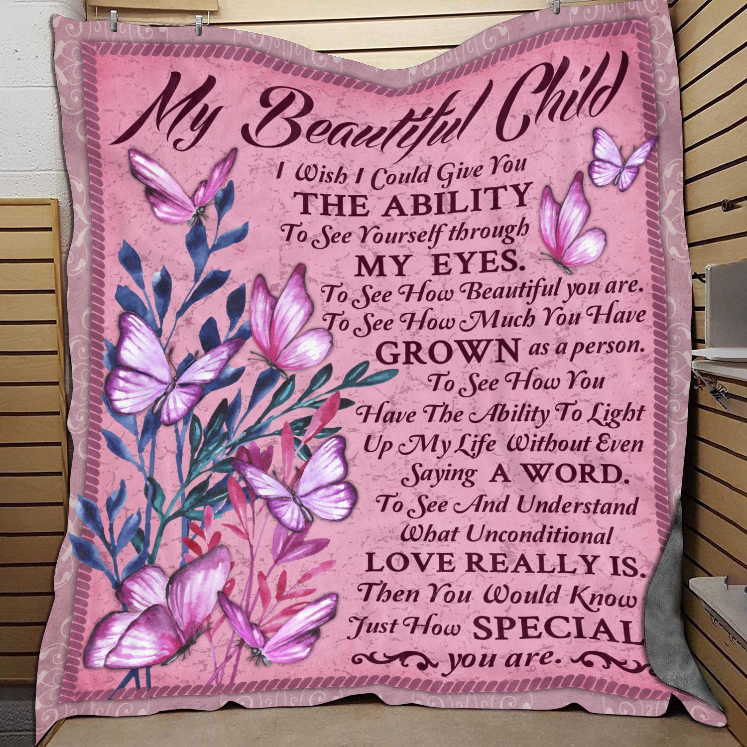 8. To My Beautiful Child Blanket Mockup 9
