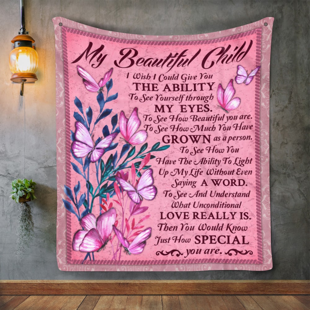 8. To My Beautiful Child Blanket Mockup 2