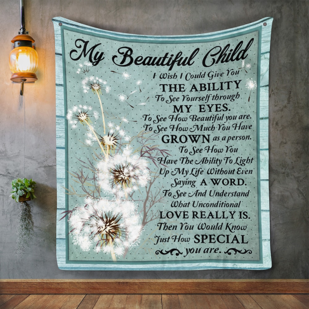 8. To My Beautiful Child1 Blanket Mockup 2