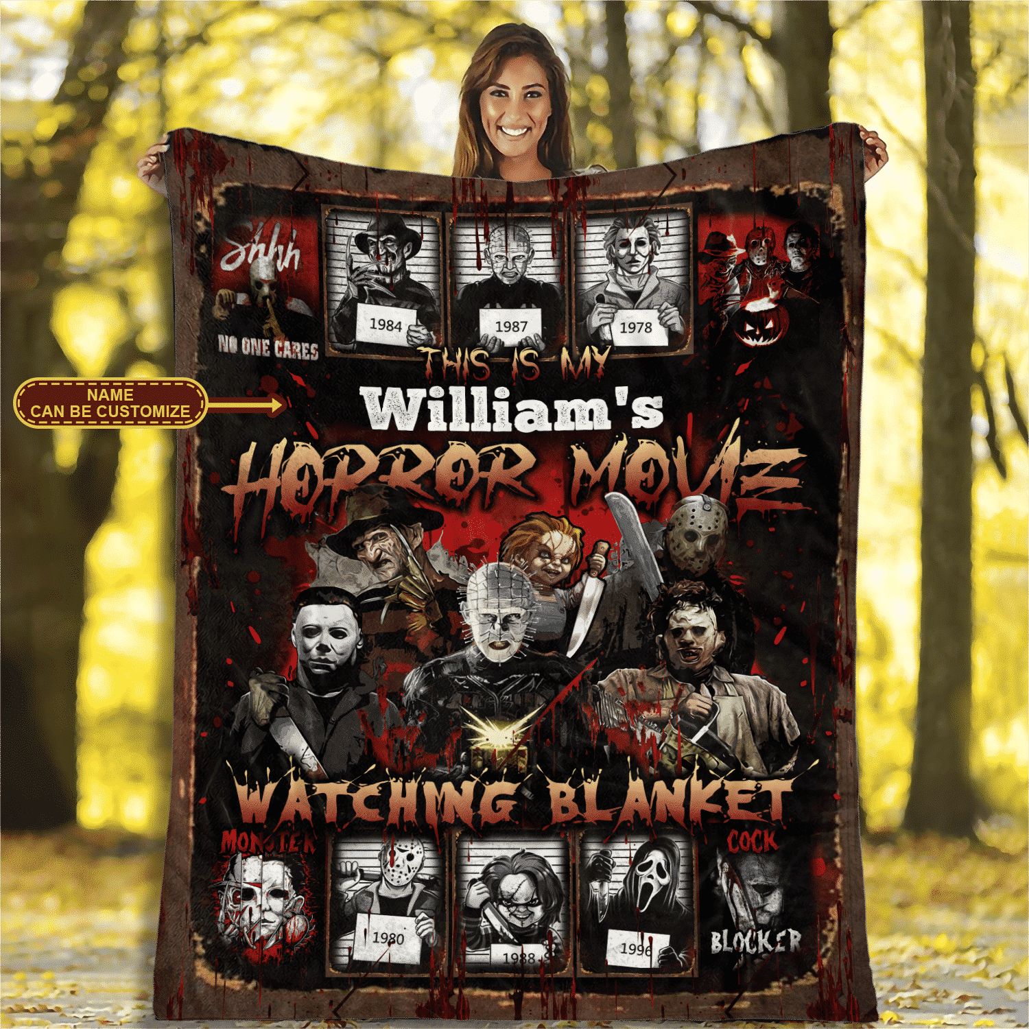 2VT. Horror Movie Blanket Custom blanket mk2