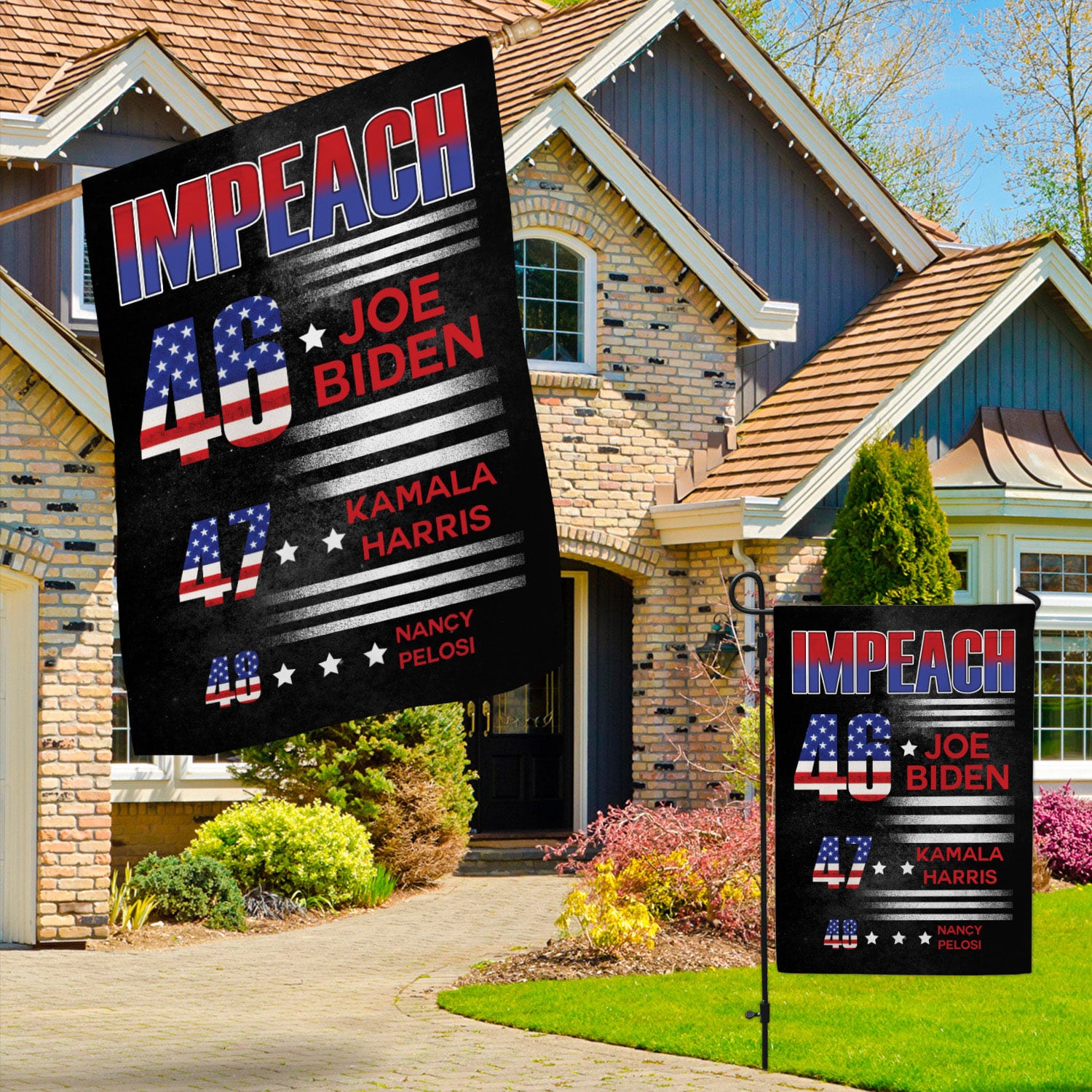 2LV. UU TIEN Impeach 46 47 48 (Flag) Garden & House Mockup 3