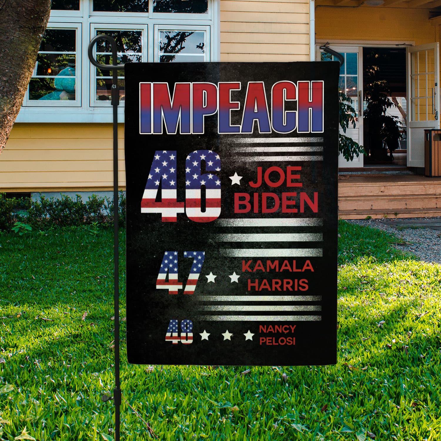 2LV. UU TIEN Impeach 46 47 48 (Flag) Garden Flag Mockup 3