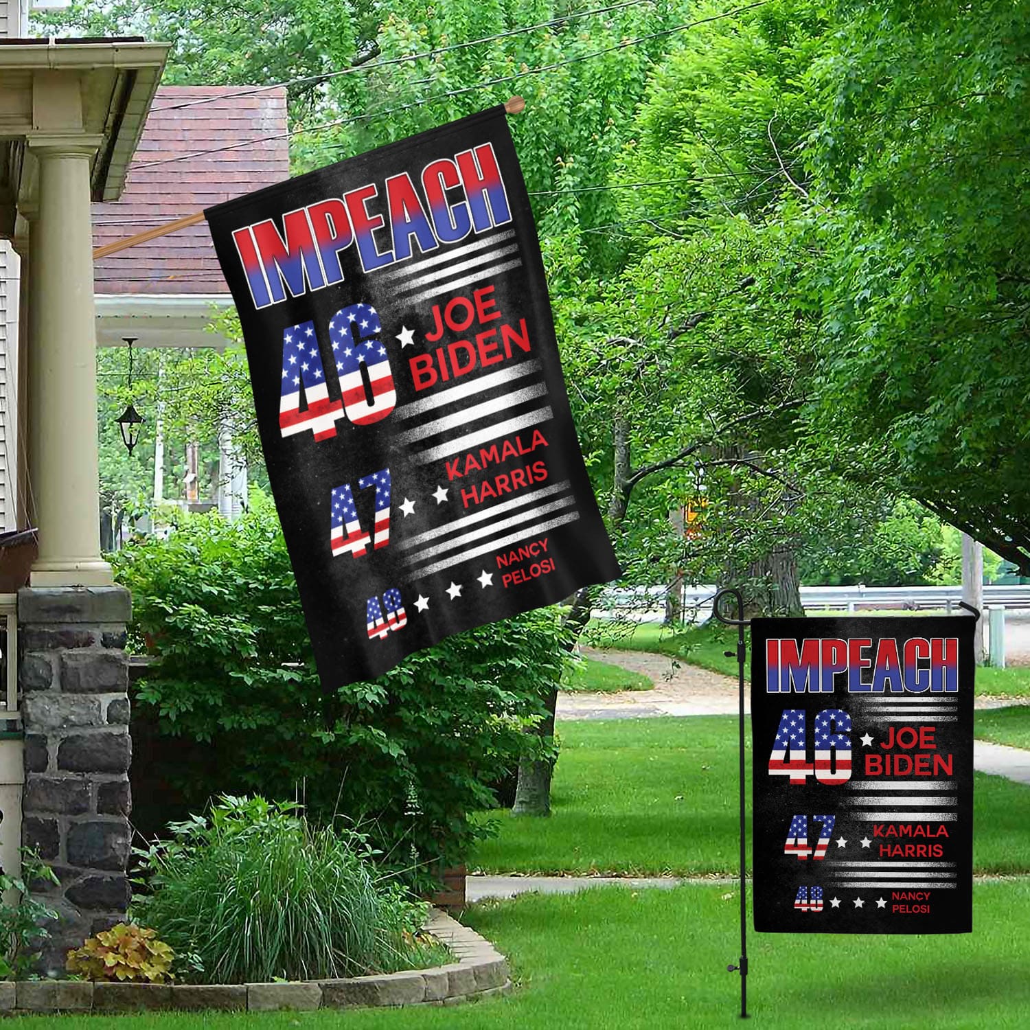 2LV. UU TIEN Impeach 46 47 48 (Flag) Garden & House Mockup 1