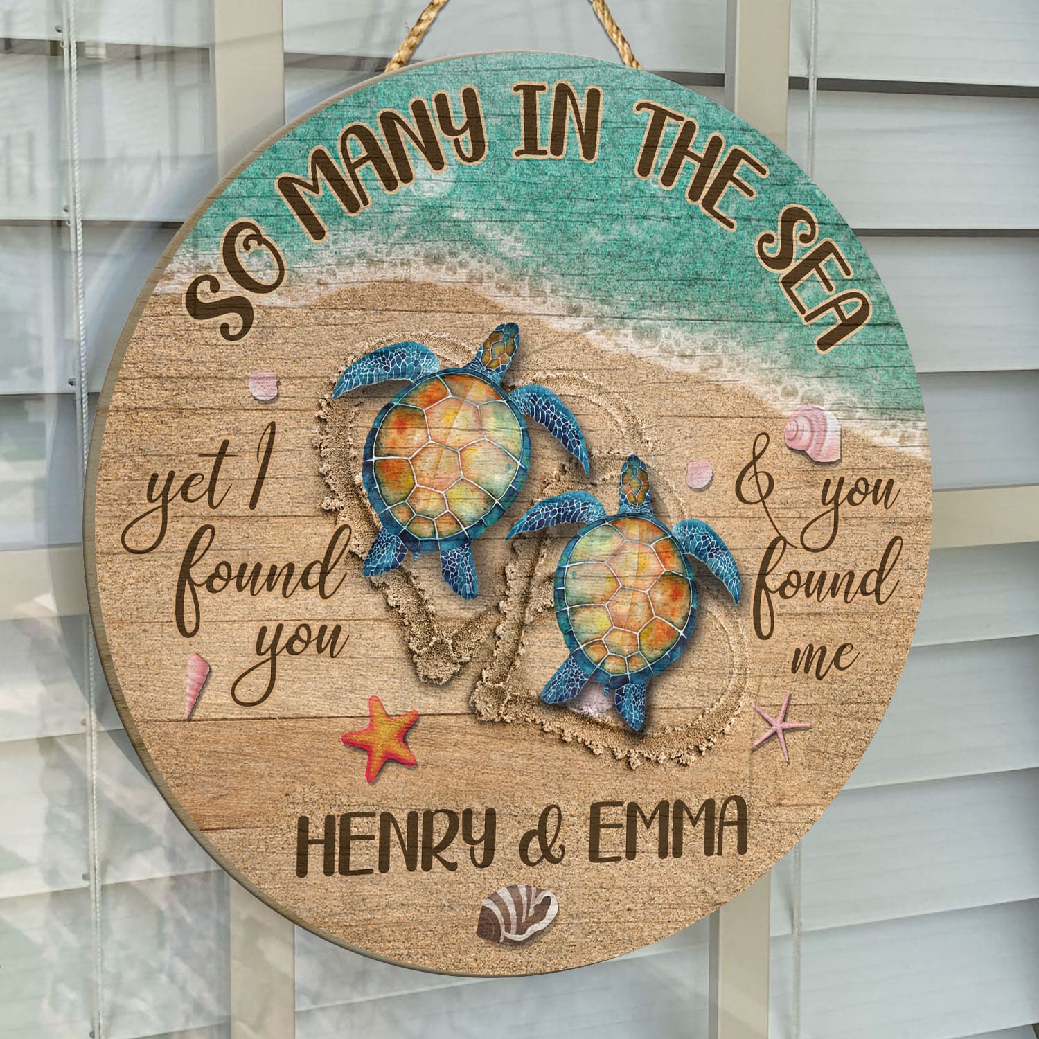 2O. In The Sea - sample design Door Sign Mockup 14