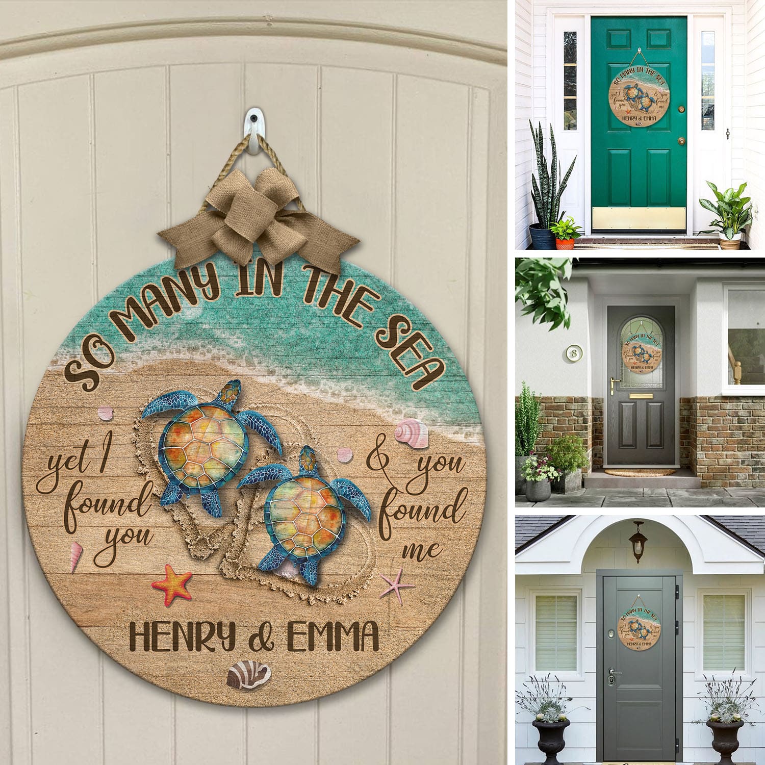 2O. In The Sea - sample design Door Sign Mockup 12