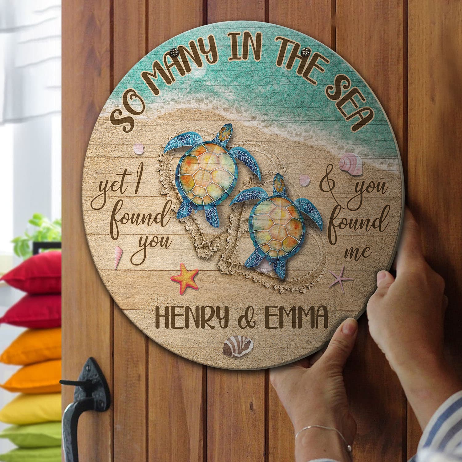 2O. In The Sea - sample design Door Sign Mockup 13