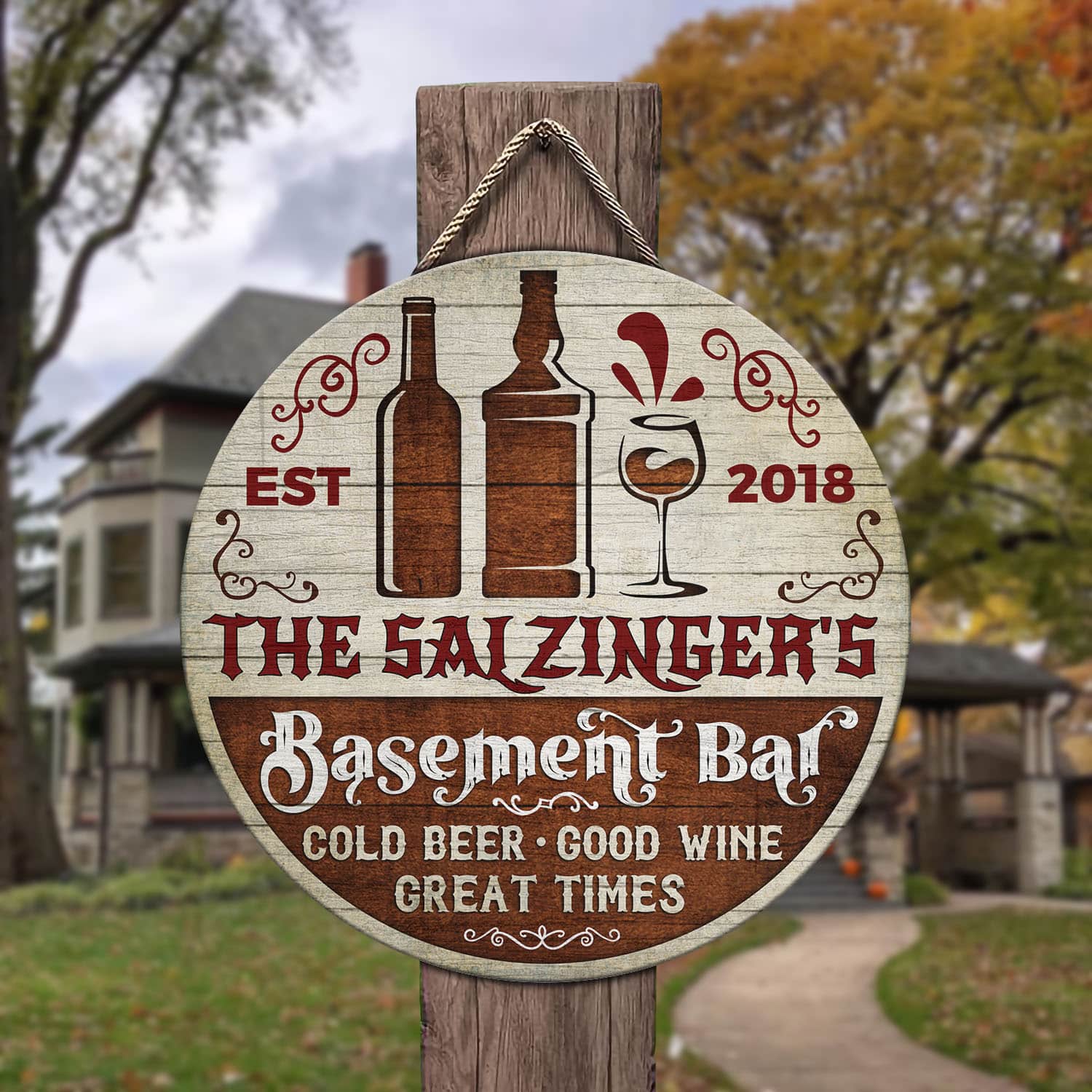 5O. Basement Bar (Sample Design) Door Sign Mockup 3