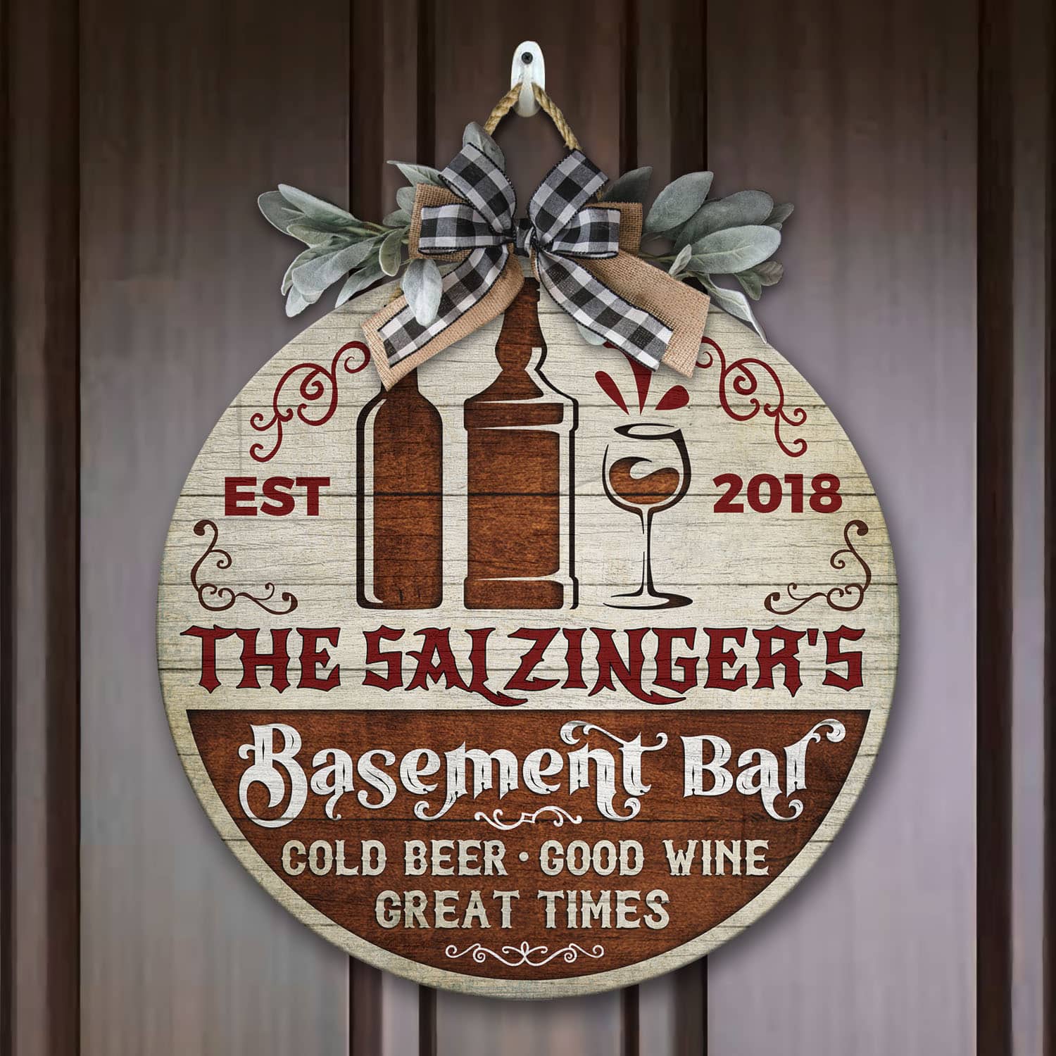 5O. Basement Bar (Sample Design) Door Sign Mockup 7