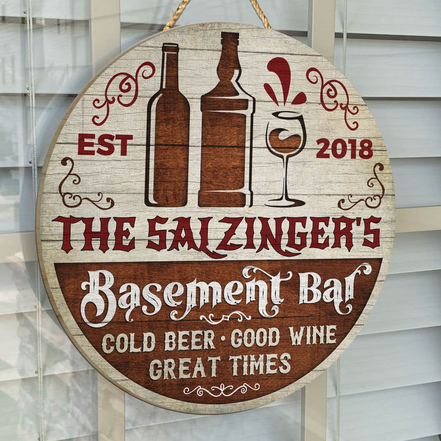5O. Basement Bar (Sample Design) Door Sign Mockup 14