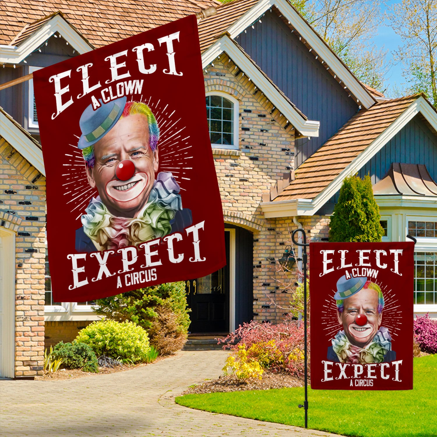 5NH. Elect A Clown Garden & House Mockup 3