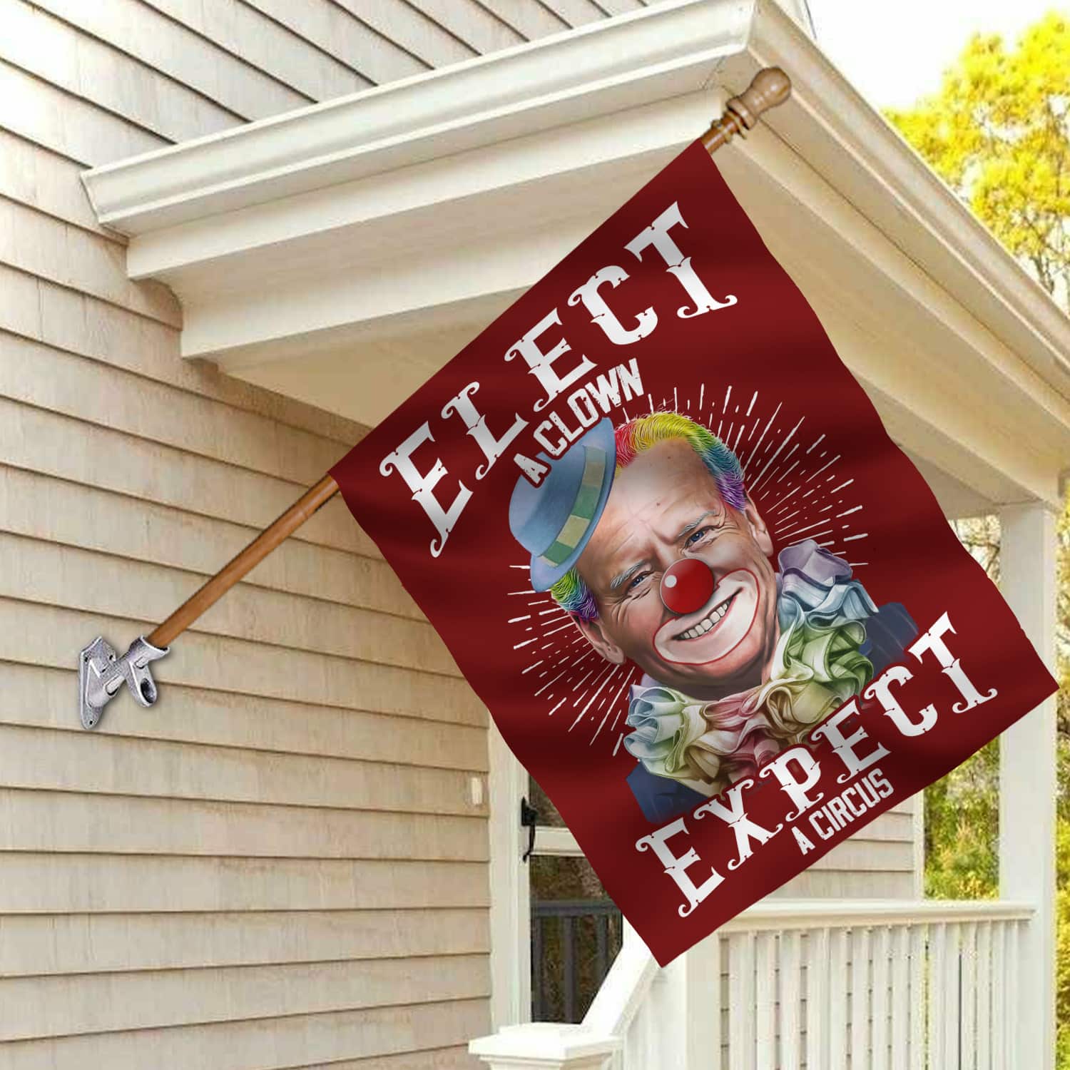 5NH. Elect A Clown House Flag Mockup 2