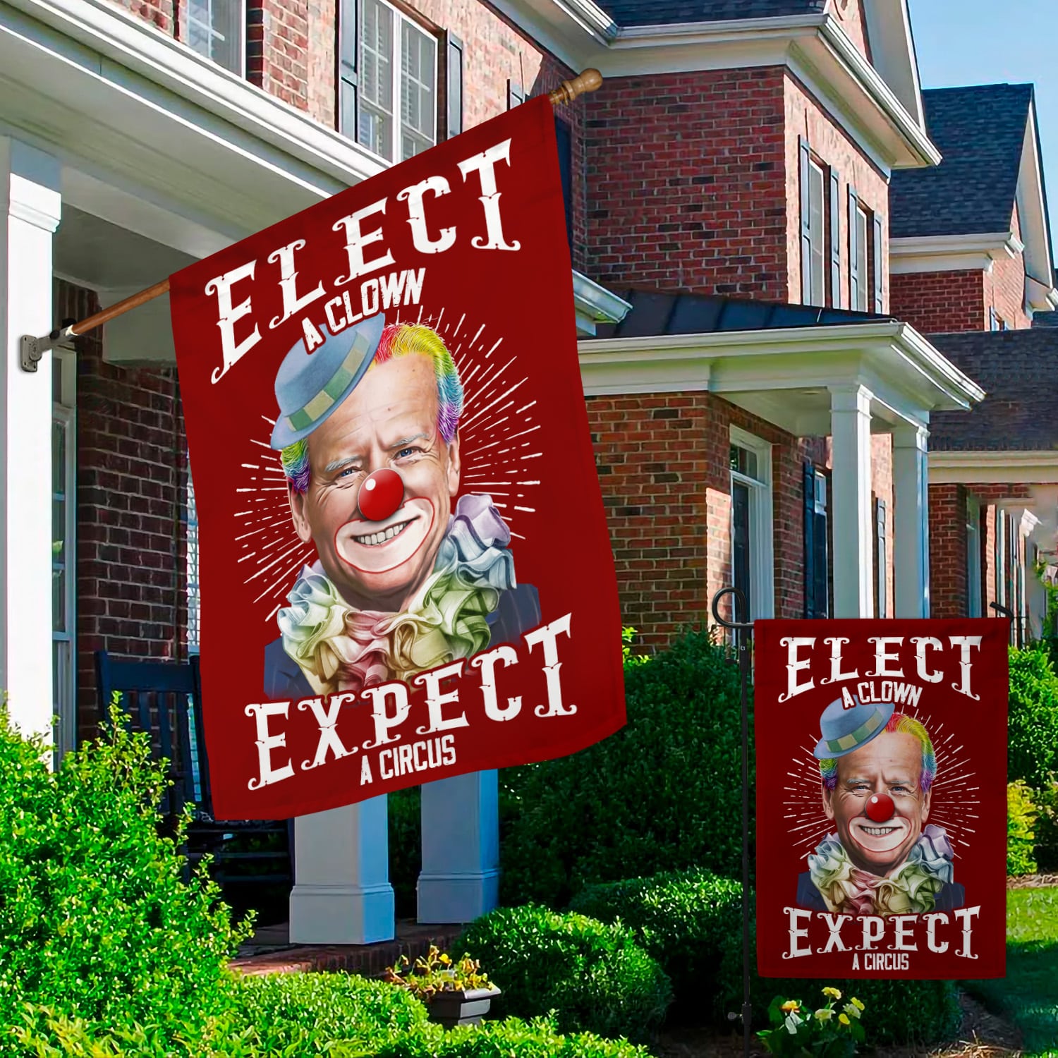5NH. Elect A Clown Garden & House Mockup 2