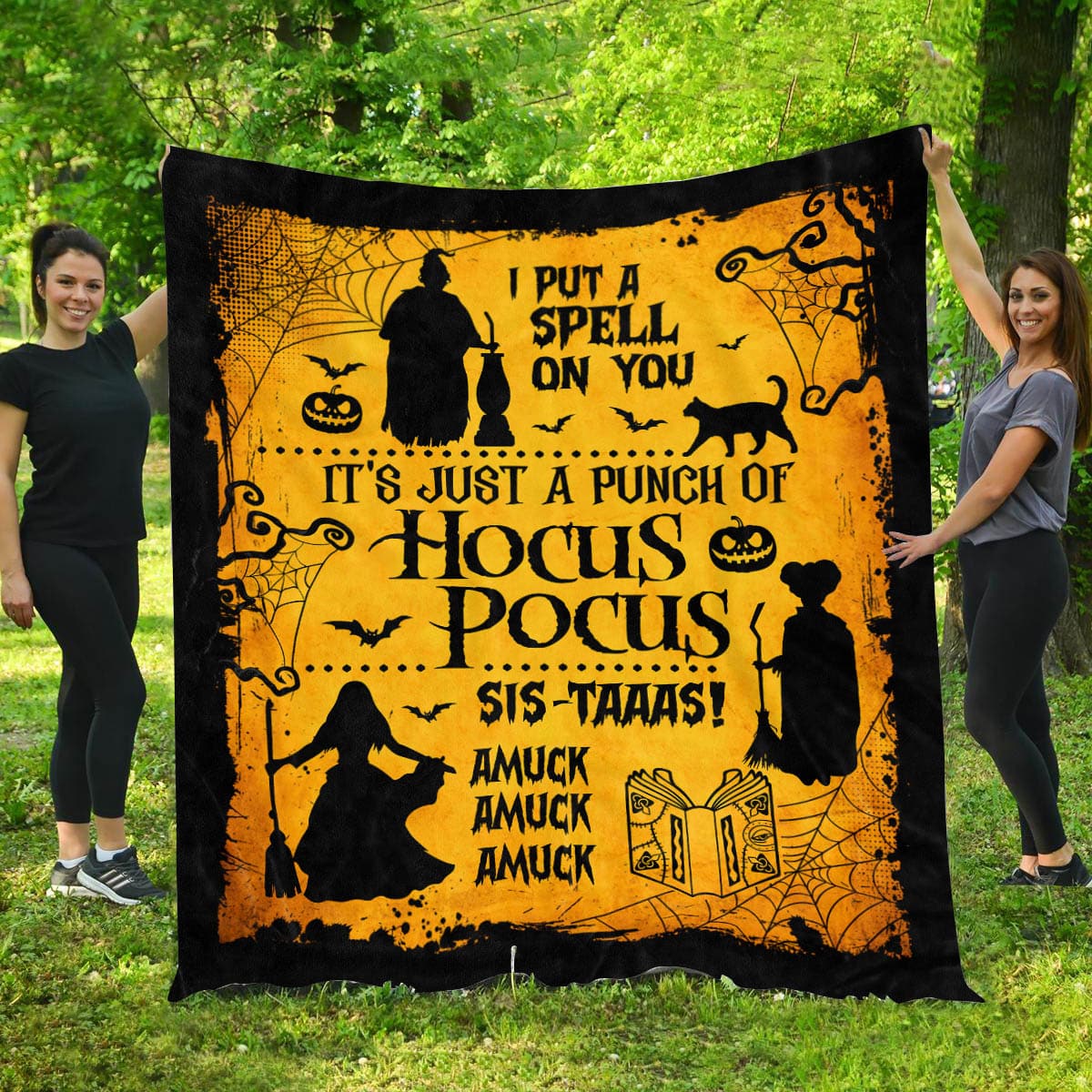 2KT. It's Just a Bunch Of Hocus Pocus Blanket Mockup 3