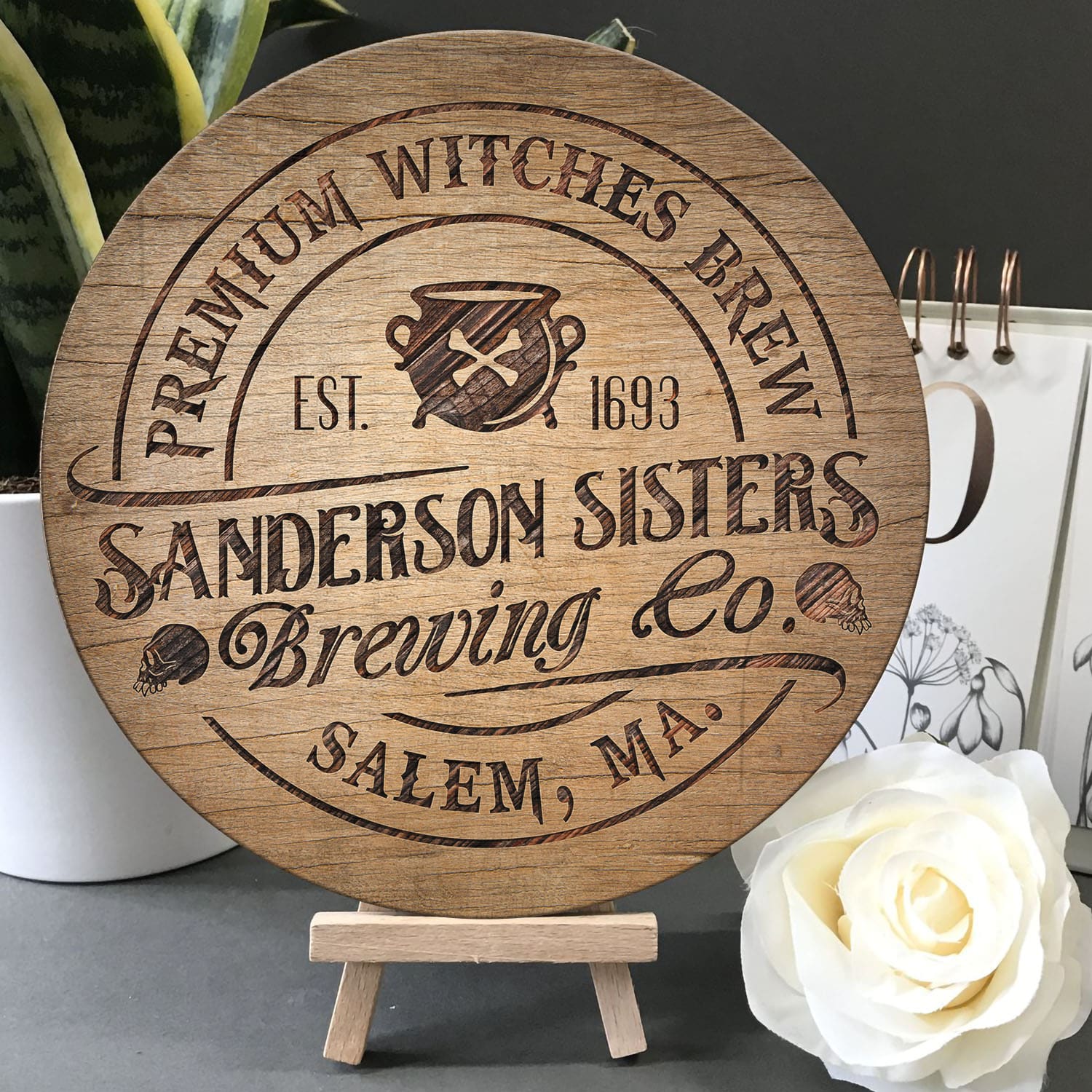 47 HG. Sanderson Sisters Brewing Door Sign Mockup 5