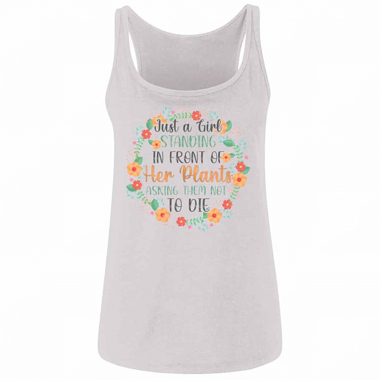 girl, White, Ladies Tank Top