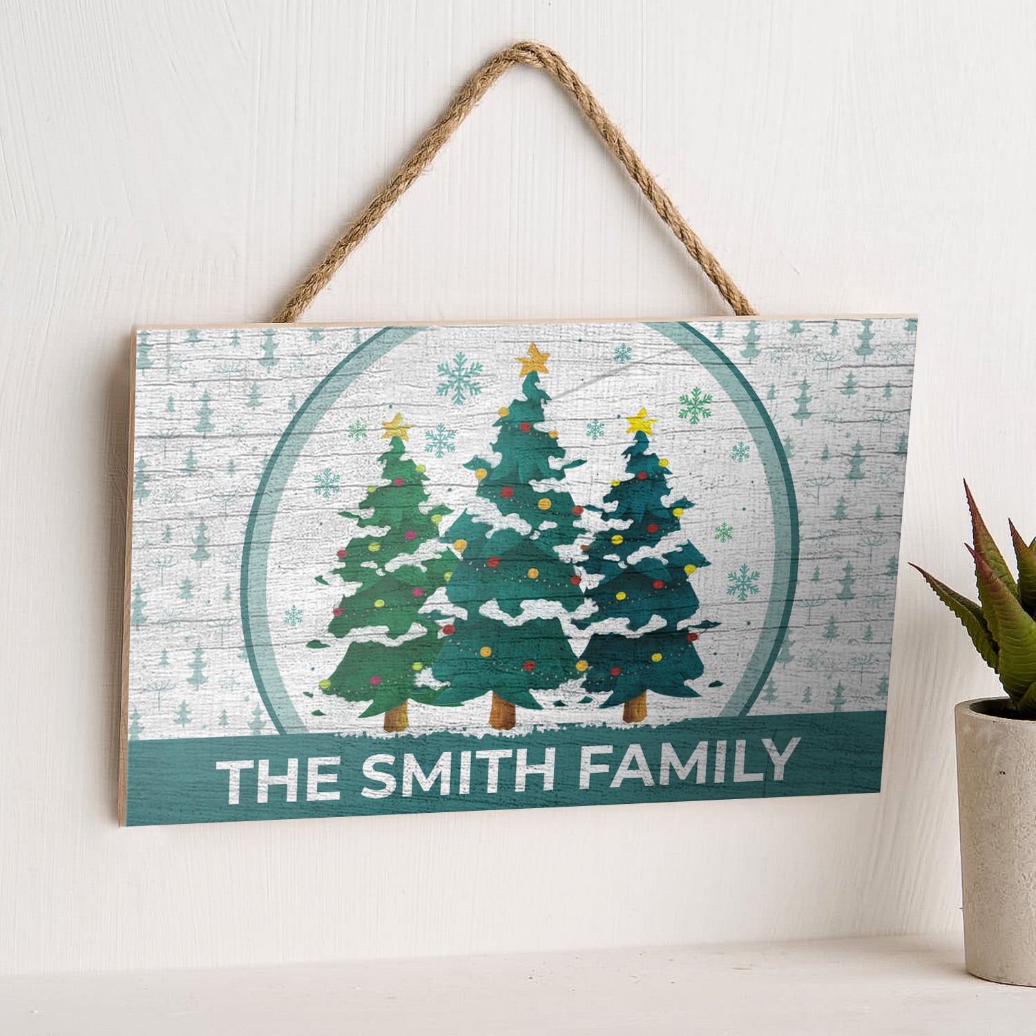 5NH. Tis The Season Door Sign (Sample Design) Mockup 6