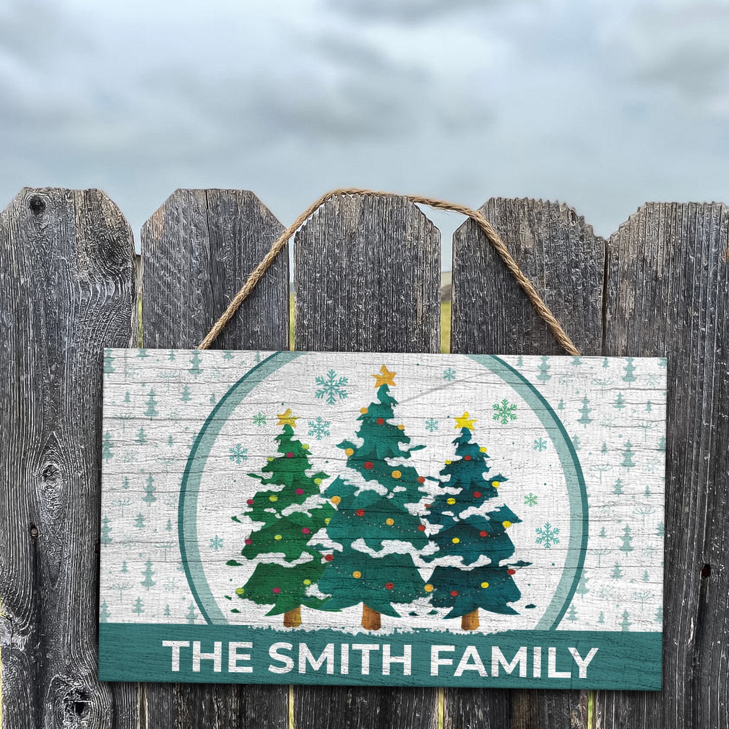 5NH. Tis The Season Door Sign (Sample Design) Mockup 7