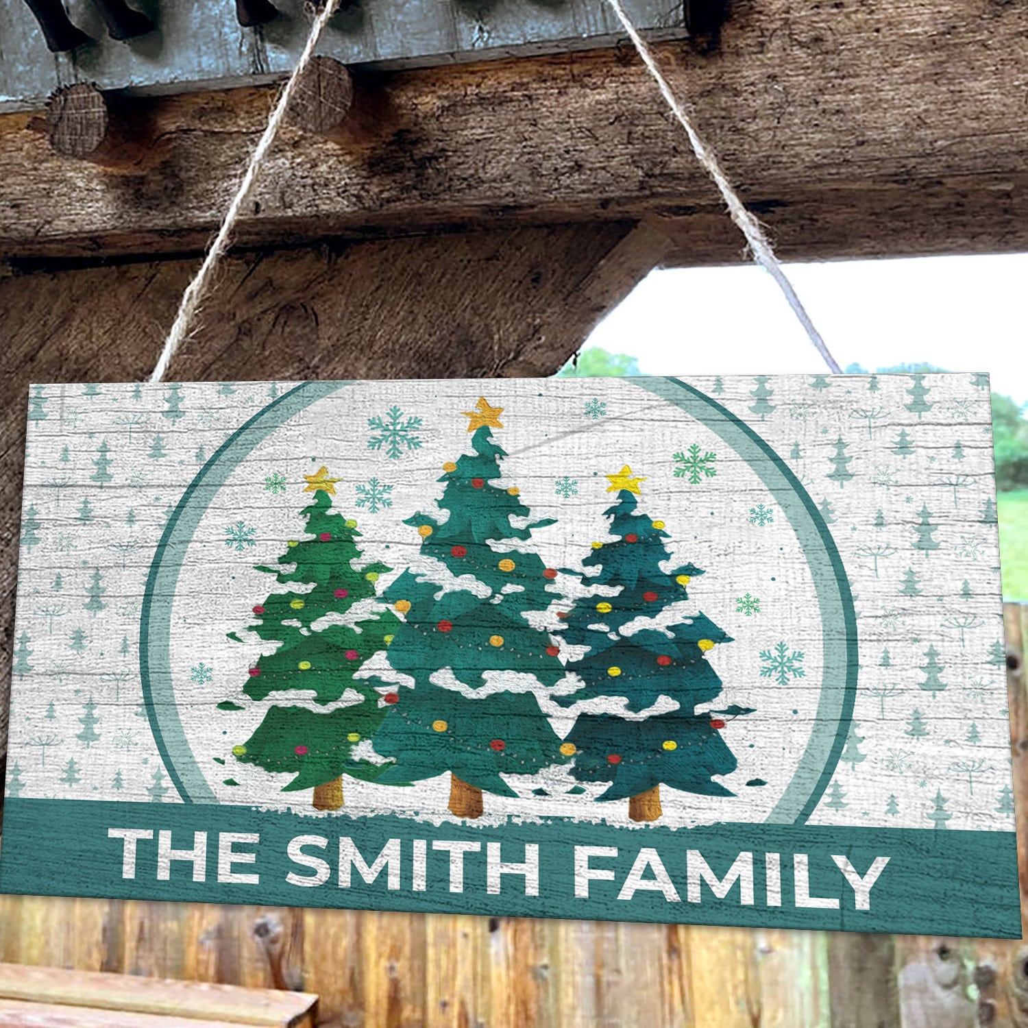 5NH. Tis The Season Door Sign (Sample Design) Mockup 10