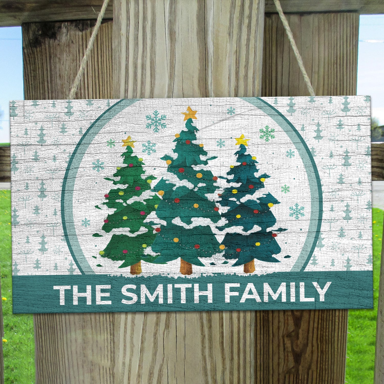 5NH. Tis The Season Door Sign (Sample Design) Mockup 11