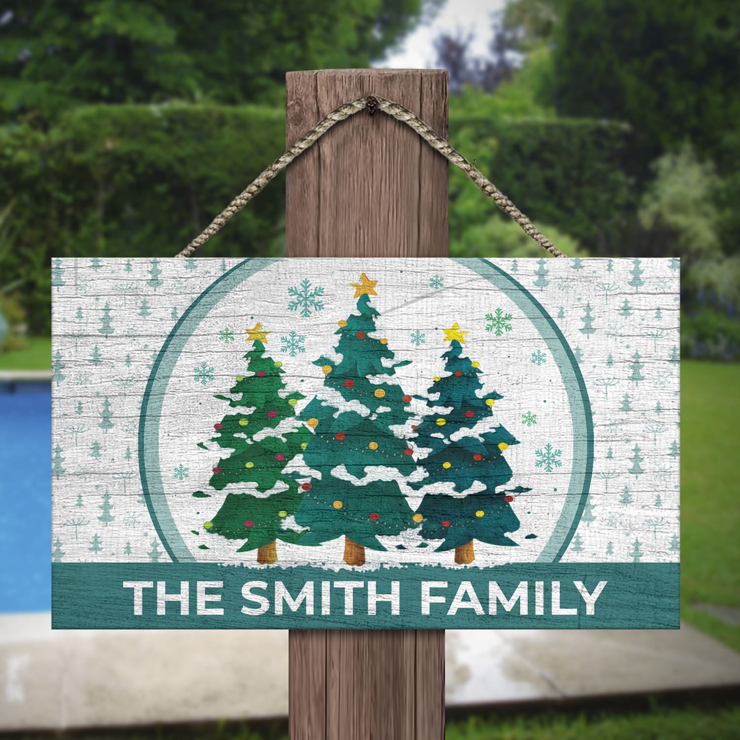 5NH. Tis The Season Door Sign (Sample Design) Mockup 12