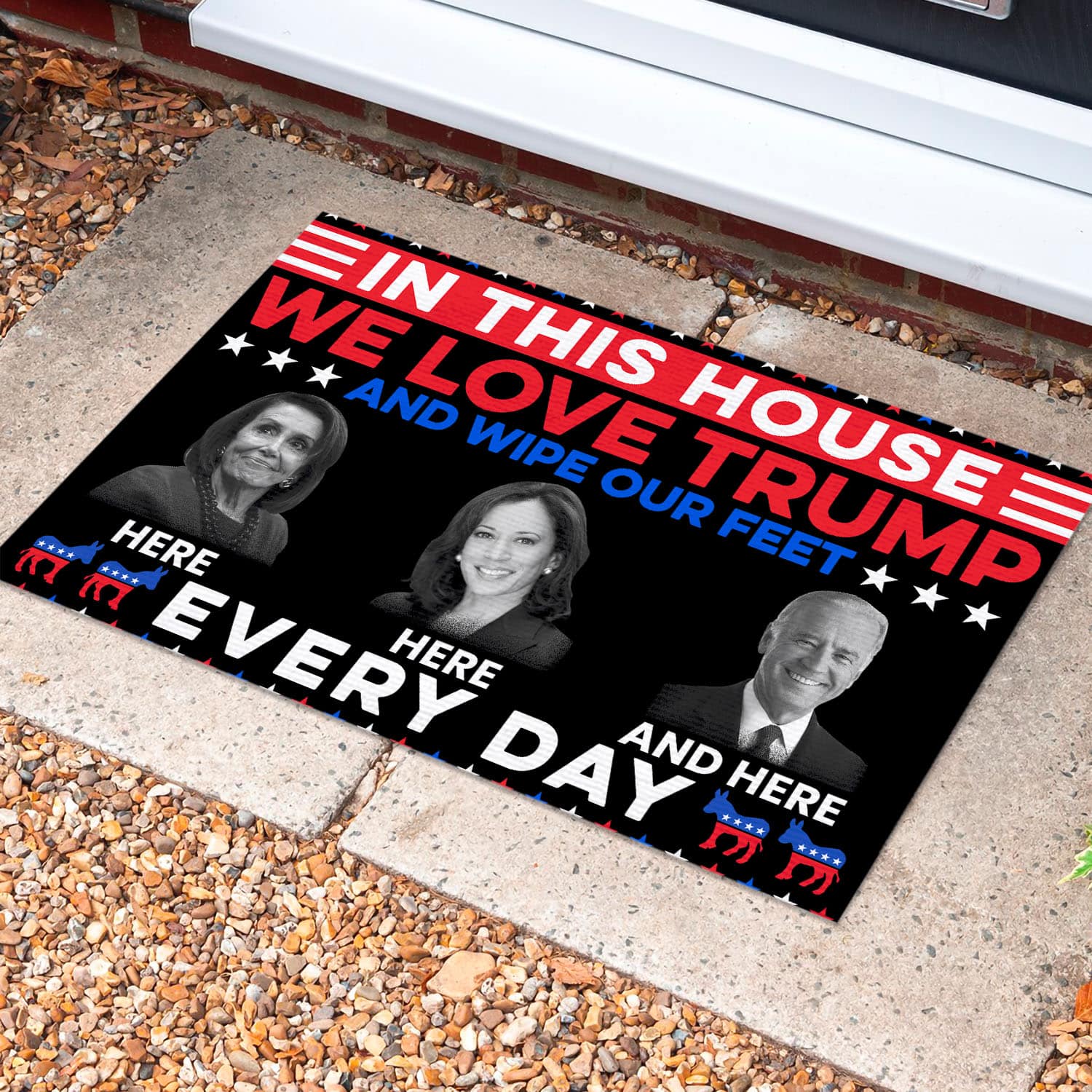 2O. We Love Trump Doormat (5) Doormat Mockup 10