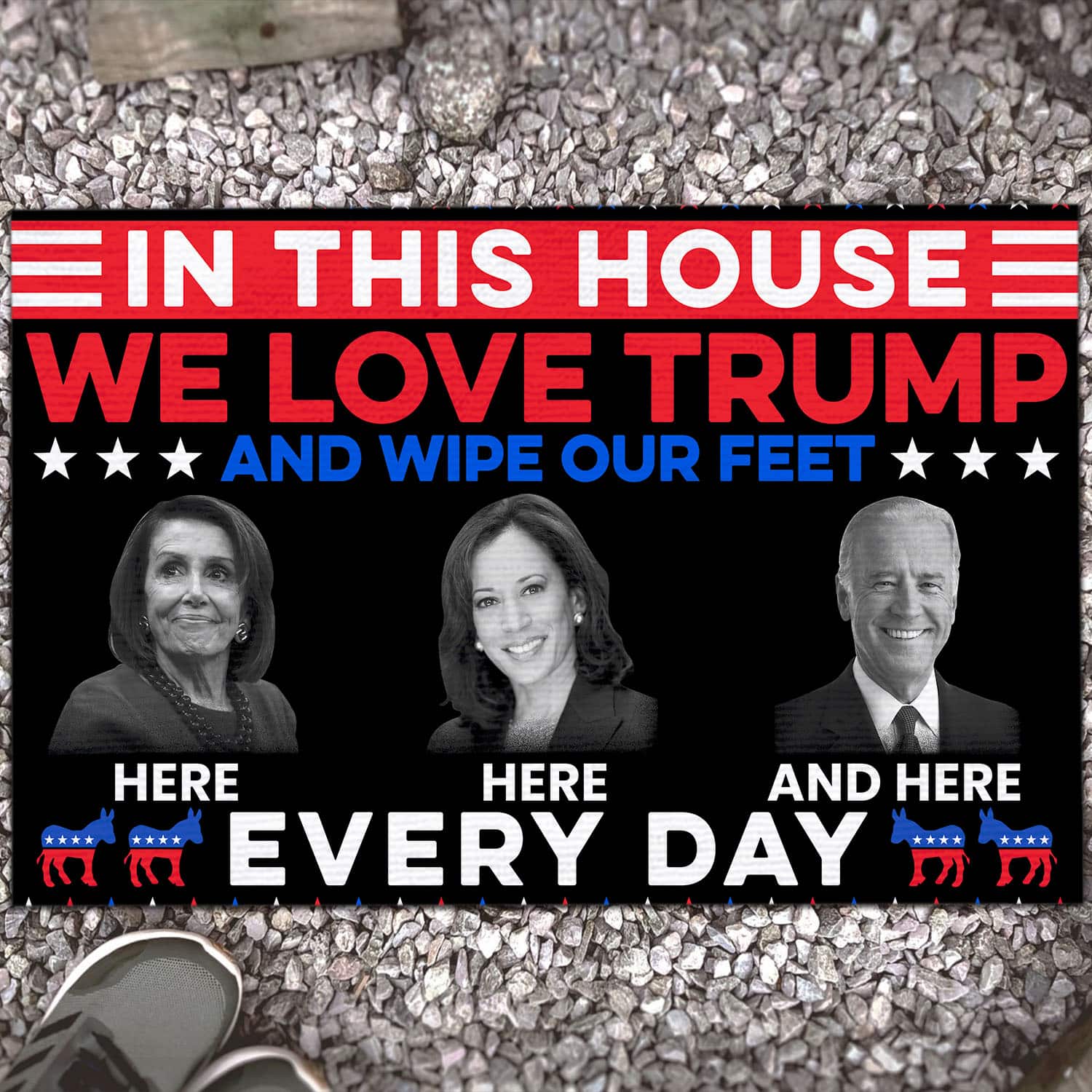 2O. We Love Trump Doormat (5) Doormat Mockup 13