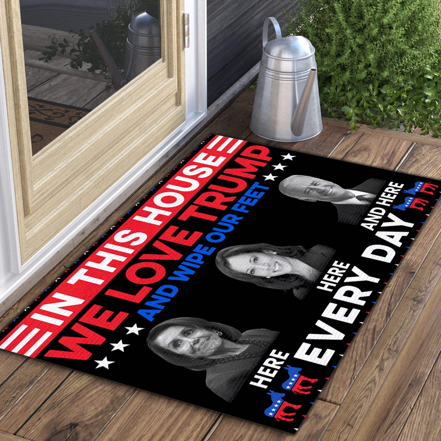 2O. We Love Trump Doormat (5) Doormat Mockup 3
