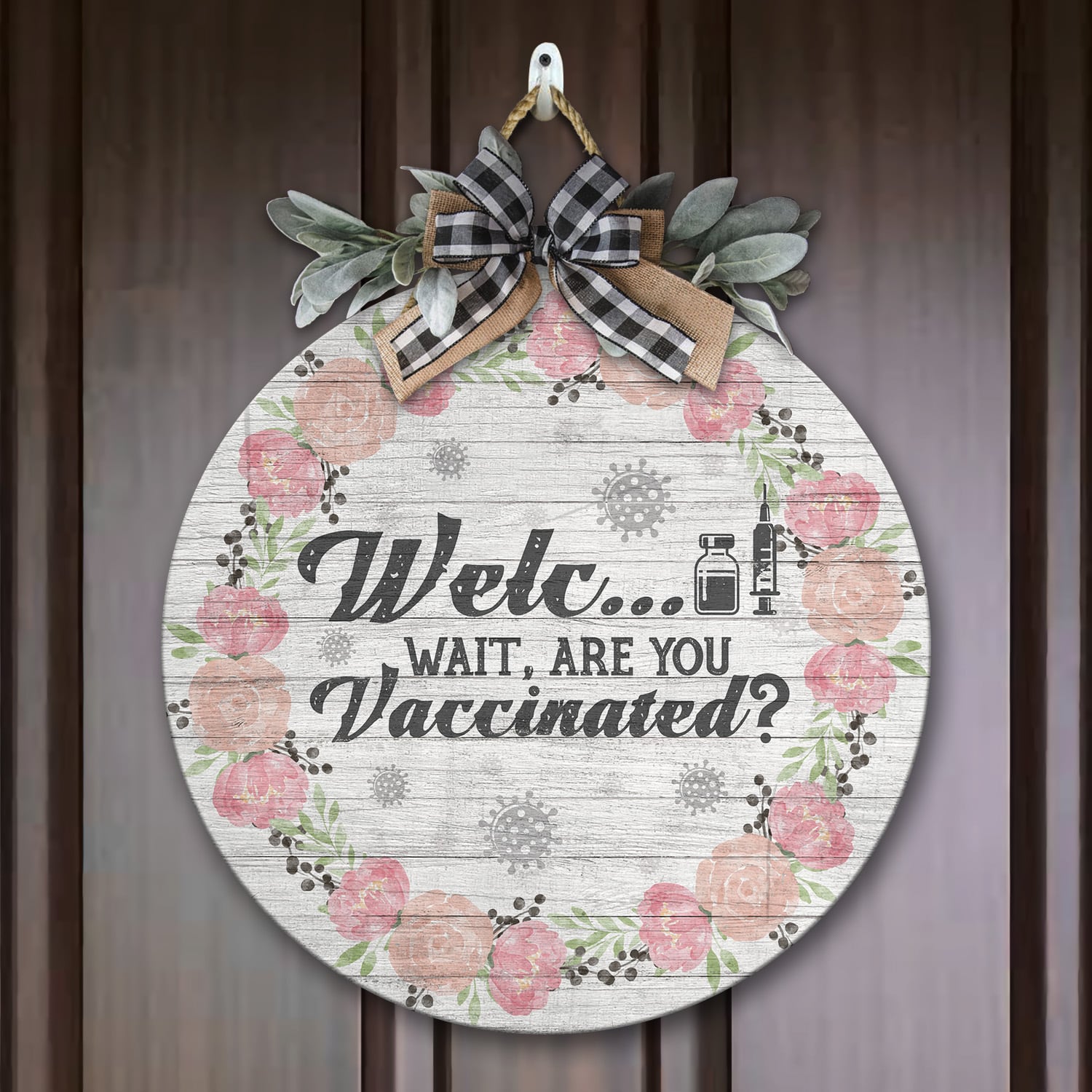 3O. Are You Vaccinated(5) Door Sign Mockup 7